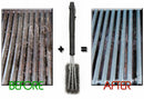 18-Zoll-Grillreinigungsbürste Grillwerkzeug Grillbürste 3 Edelstahlbürsten in 1 Cleanin Bbq-Zubehör Best Cleaner Barbecue