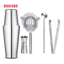 UPORS Edelstahl-Cocktail-Set 550 ml/750 ml Cocktail-Shaker-Set mit Stößel, Jigger, Barlöffel, Eiszange, Barkeeper-Kit, Bar-Set