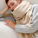 100% Wolle Schal Frauen Verdickung Kaschmir Winter Narben Tücher Mode Weibliche Pashmina Schals Übergroß Warmhalten Warps 300g