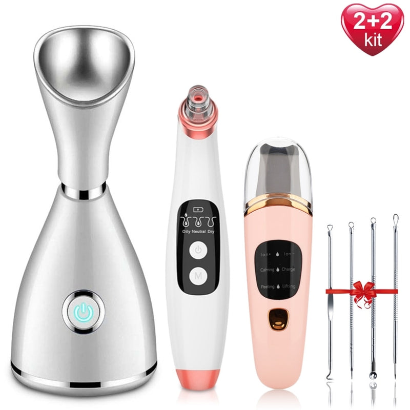 Blackhead Remover Vacuum Skin Scrubber Facial Cleansing Peeling Machine Pore Cleaner Facial Steamer Acne Remover Skin Care Tools