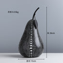 Obst abstrakte Statue Ornamente einfache Raumdekoration weiß schwarz Apfel Birne Harz Figur Schreibtischschmuck Heimdekoration modern