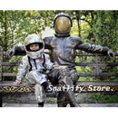 SNAILIFY Silber Spaceman Overall Jungen Astronaut Kostüm für Kinder Halloween Cosplay Kinder Pilot Karneval Party Kostüm