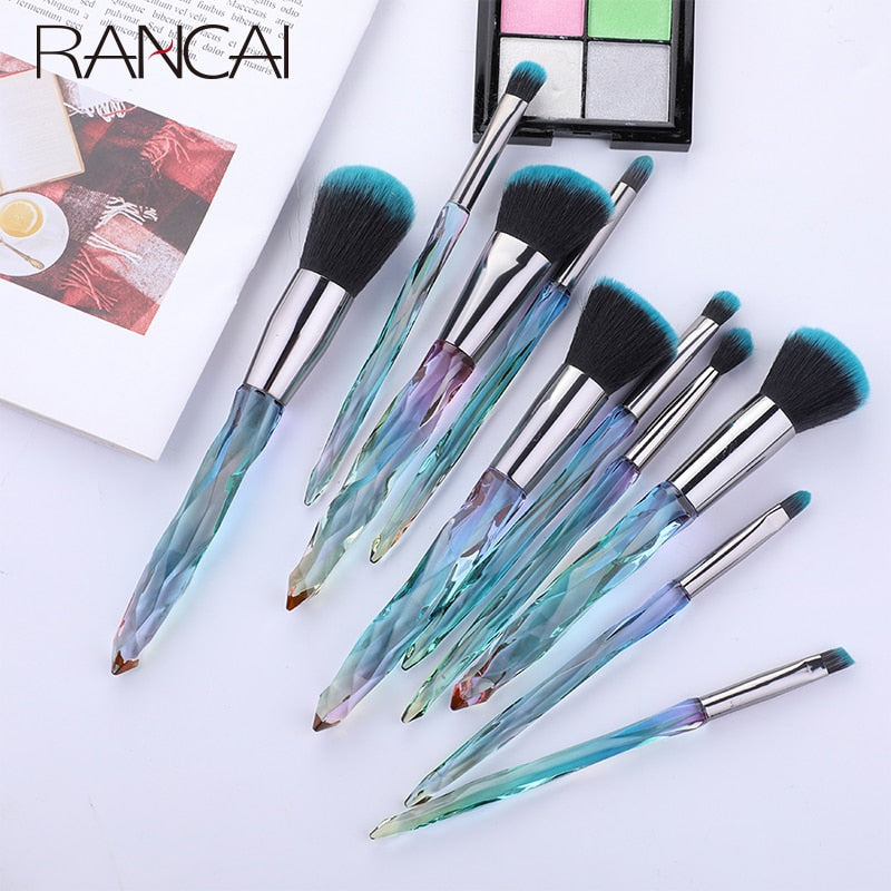 RANCAI 5/10-teiliges professionelles Make-up-Pinsel-Set, kosmetisches Rouge-Puder, Foundation-Pinsel, Lidschatten, Lippen, Augenbrauen, Make-up-Pinsel-Kit