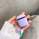 Süße koreanische Perle Silikonhülle für Apple Airpods 1 2 Hülle Zubehör kabellose Kopfhörer Schutzhülle Cherry Dog Schlüsselanhänger