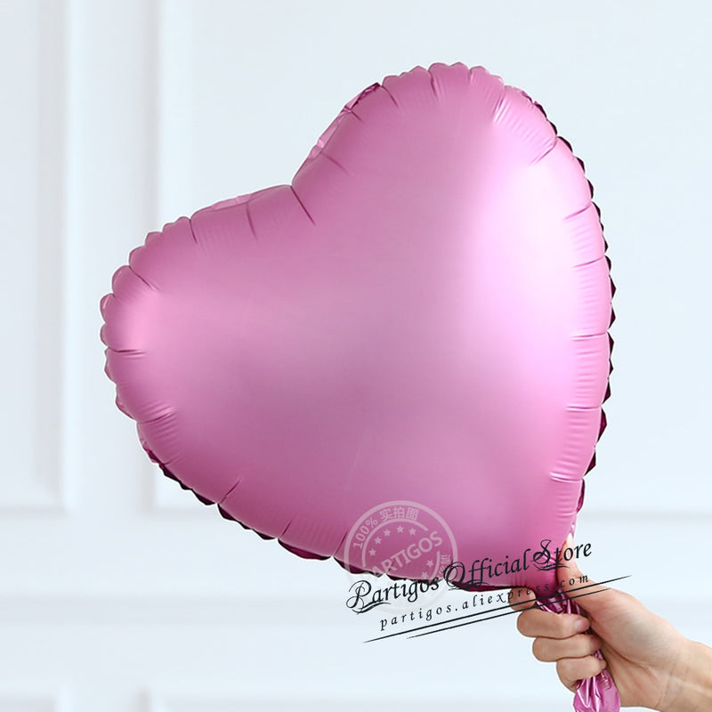10 Uds. De Globos de papel de aluminio con forma de corazón de oro rosa de 18 pulgadas, Globos de helio de Metal, decoraciones para fiesta de boda, regalos de compromiso de cumpleaños para niñas