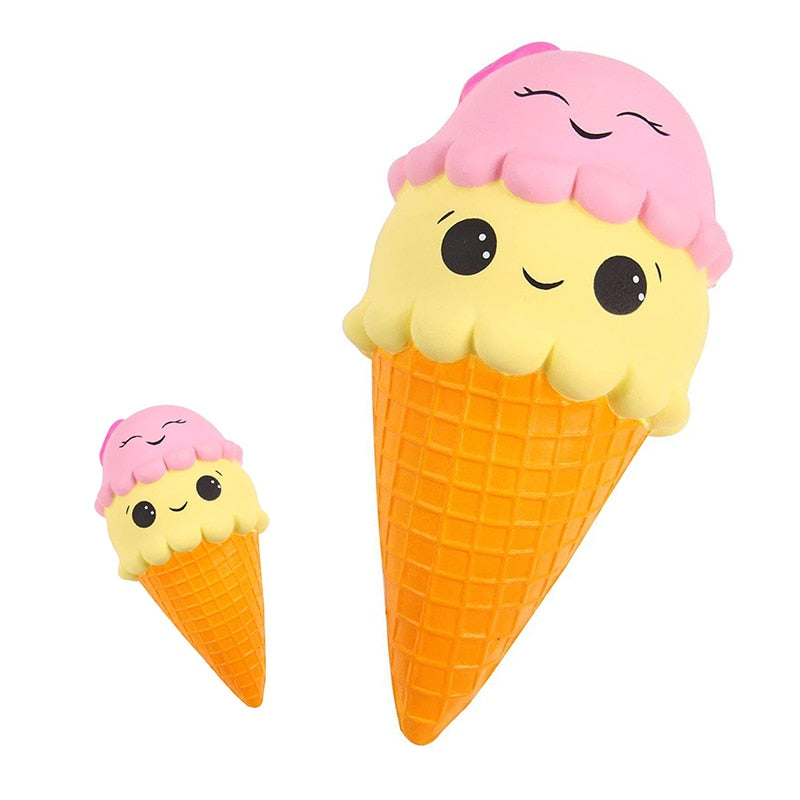 Nuevo Squishy Kawaii Ice Cream Slow Rising Gags Juguete práctico para bromas Squish Antiestrés Kawaii Squishies Squeeze Food al por mayor
