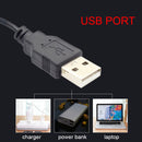 Zerouno Led Buch Lampenclip Leselicht USB Power schwarz Flexibler Schlauch Tisch Schreibtisch Kopfteil Heimarbeitszimmer dimmbar hell 5V Ring