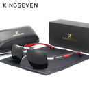 KINGSEVEN Aluminium Herren Sonnenbrille Polarisierte Gläser Marke Rot Design Bügel Sonnenbrillen Beschichtung Spiegelgläser Oculos de sol 7719
