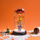 Weihnachtsgeschenk Schönheit und das Biest Konservierte Rosen im Glas Galaxy Rose Blume LED-Licht Kunstblume Geschenk für Frauen Mädchen