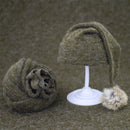 Weiche Baby-Foto-Wraps mit Hut 2er-Set Neugeborenen-Jungen-Mädchen-Fotografie-Wickeldecke-Kind-Bild-Requisiten-Zubehör