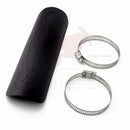 Black /Chrome Motorcycle Curved Exhaust Muffler Pipe Heat Shield Cover Guard Protector Universal for Honda Harley