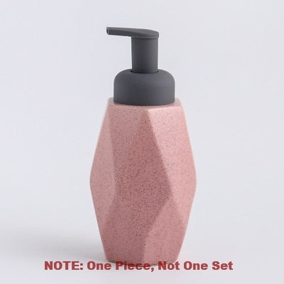 Nordic Soap Dispenser Ceramic Shower Gel Bottling Foam Emulsion Press Bottles Hand Liquid Soap Hotel Toilet Bathroom Accessories