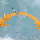 Thaya 100% S925 Sterling Silber Baumeln Ohrring Licht Lila Baumeln Hohe Qualität Für Frauen Ohrring Chinesische Serie Edlen Schmuck