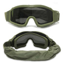 Gafas tácticas negras y verdes, gafas de sol militares para disparar, 3 lentes, Airsoft, Paintball, a prueba de viento, juego de guerra, gafas de Montañismo