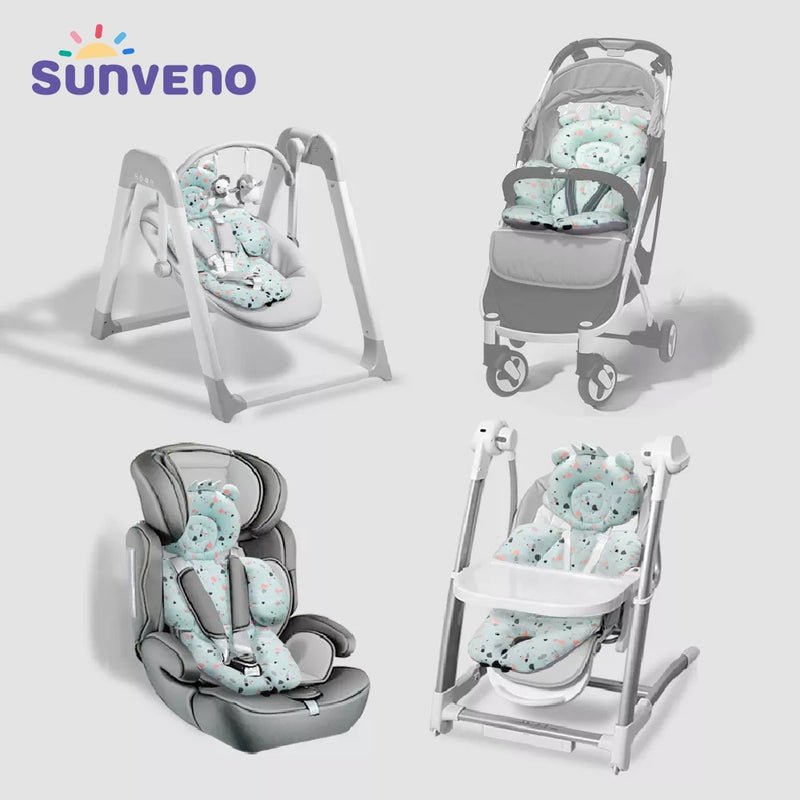 Sunveno Baby Stroller Accessories Baby Stroller Cushion Pad Breathable Stroller Car High Chair Seat Cushion Liner Mat Cover