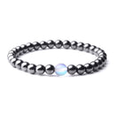Pulsera de terapia magnética para pérdida de peso, pulsera de hematita con cuentas de 6mm para el cuidado de la salud, pulsera de piedra lunar Natural, pulsera de joyería
