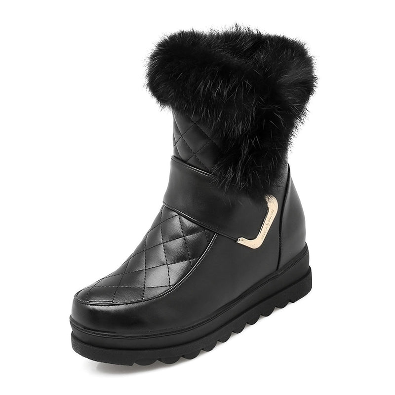 DORATASIA nuevo invierno 34-43 botas de nieve de plataforma plana informales para mujer botines de plataforma de piel cálida para mujer zapatos de aumento de altura para mujer