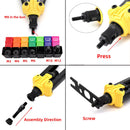 HIFESON Nietmutter Gun Nietmutter Werkzeug Nietwerkzeug 617 619Blindnieteinsatz Manuelle Nietmutter Nietnietwerkzeug für Muttern