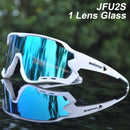 ACEXPNM Polarisierte Mountainbike Fahrradbrille Outdoor Sports Fahrradbrille UV400 4 Linsen Fahrradbrille Herren Damen Sonnenbrille
