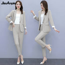 2021 Autumn New Suit Jacket Suspender Pants Three-piece Women&