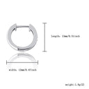 TOPGRILLZ 925 Sterling Silber 12mm Runde Ohrringe Iced Out Micro Pave Zirkonia Ohrringe Modeschmuck Geschenk für Frauen