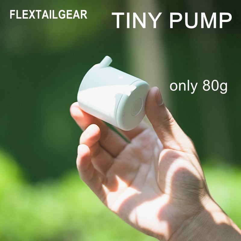 FLEXTAILGEAR Luftpumpe TINY Tragbare wiederaufladbare ultraleichte Pumpe für Isomatte Campingmatratze Matte Schwimmring Boot