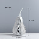 Obst abstrakte Statue Ornamente einfache Raumdekoration weiß schwarz Apfel Birne Harz Figur Schreibtischschmuck Heimdekoration modern