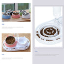 HOOPET Automatischer Futterautomat für Katzen und Hunde, Katzennapf mit erhöhtem Ständer für Haustier und Katze