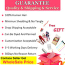 Mechones de cabello liso de hueso con cierre Cabello humano virgen Tejido de cabello brasileño de doble estiramiento 3/4 Paquetes de cabello humano con cierre