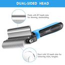 Benepaw Professioneller Hundekamm-Rechen 2 in 1 sicherer doppelseitiger bequemer Griff Haustierpflegebürste zum Entfernen von Mattenverwicklungen