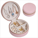 New Portable Leather Jewelry Box Princess European Korean Simple Small Mini Earrings Rings Storage Case Hot Sell