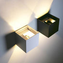 12W LED Wandleuchte Indoor Outdoo Wasserdichtes Licht IP65 Einstellbarer Abstrahlwinkel Design Cube LED Schlafzimmer Innenhof Veranda Wandleuchte
