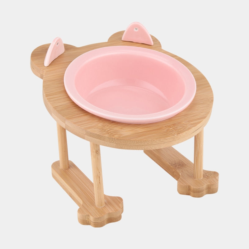 Ceramic Cat Bowl Dog Bowl Single And Double Pet Bowl Cat Dog Feeder Water Bowl With Stand Feeding Dish Food Bowl Pets Supplies