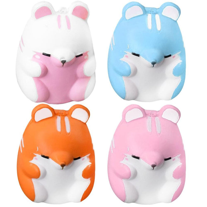 Squish Antistress 9cm Animal Squishies Pink Hamster Squishies Slow Rising Squeeze Perfumado Stress Relieve Juguetes para niños