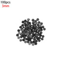 100 Uds. Ojos de seguridad de plástico negro de 3-12mm para muñeco de oso, marionetas de animales, manualidades DIY, juguetes para niños, accesorios para los ojos