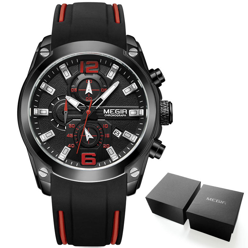 Megir Herren Chronograph Quarzuhren Luxus wasserdichte Armbanduhr Top-Marke Militärsportuhr Herren Relogios Masculino 2063