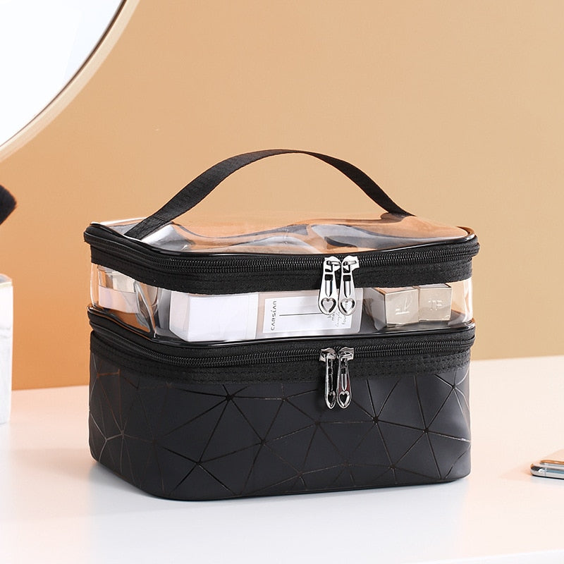 Multifunction Travel Cosmetic Bag Fashion Women Diamond Makeup Bag Toiletries Organizer Waterproof Females Storage Make Up Cases