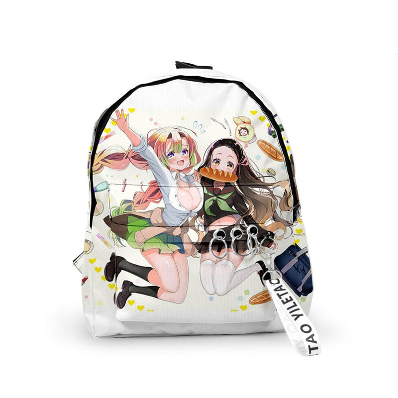 Backpack Demon Slayer: Kimetsu no Yaiba Canvas Bag Tomioka Giyuu School Bags Girls Travel bag Mochila Feminina Notebook Bags Boy