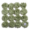 240 STÜCKE 5,5 cm 2 "Perlen Cluster Strass Mitte Chiffon Haar Blume Hand Nähen Blume Boutique Für Baby Stirnbänder