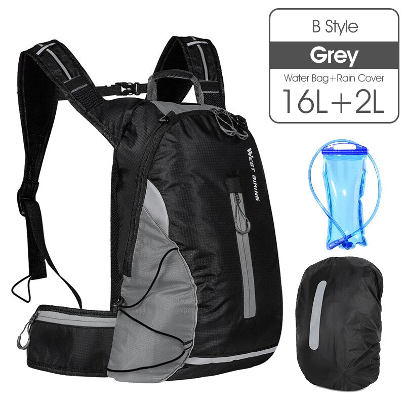 WEST BIKING Wasserdichte Fahrradtasche Tragbare Reflektierende Sport Radfahren Rucksack Outdoor Wandern Klettern MTB Fahrrad Zubehör