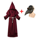 Pest Arzt Christus Kostüme Männer Mönch Cosplay Pest Arzt Maske Steampunk Robe Priester Horror Zauberer Halloween Hexe Frauen