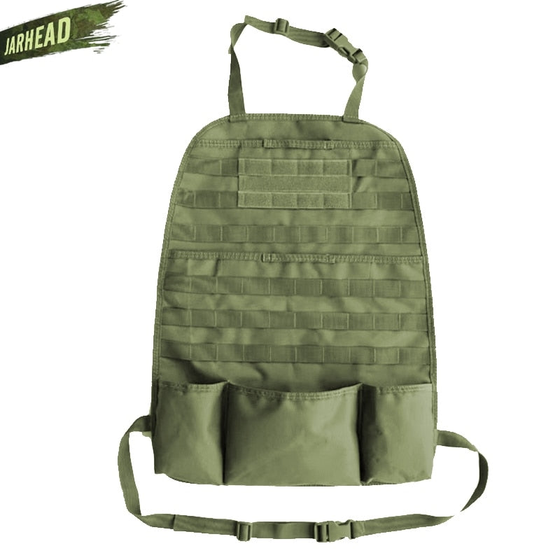 Universal Tactical MOLLE Car Seat Back Organizer military MOLLE Panel Vehicle Seat Cover Protector Kit Mat Black