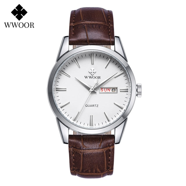 WWOOR Fashion Lovers Uhren für Männer Frauen wasserdichte arabische Uhr Silber Edelstahl Paar Casual Damen Quarz Armbanduhr