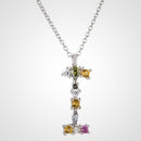 ANDYWEN 925 Sterling Silber 26 Buchstaben Gold Initial AB Anhänger Halskette Dünne lange Kette Verstellbarer Mini PG CZ Schmuck