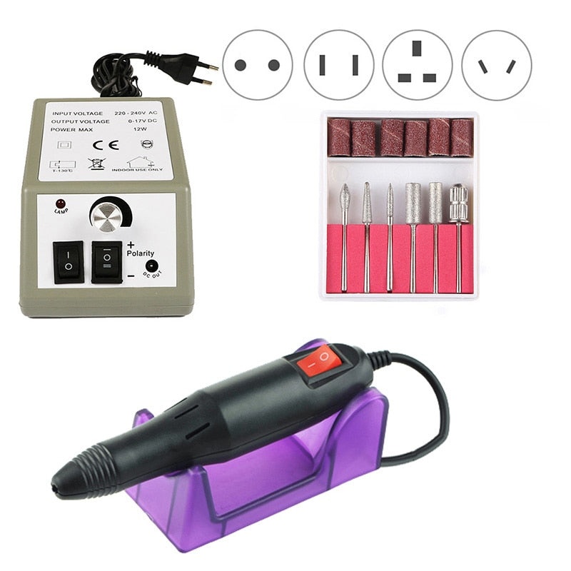 Taladro eléctrico de uñas de 35000RPM, taladro de manicura, taladro de pedicura, lijadora, taladro de uñas de salón, herramienta profesional de taladro de uñas