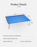 Outdoor Mini Campingtisch Ultraleichter tragbarer Tisch aus Aluminium Grill Couchtisch Ultraleichter multifunktionaler Campingtisch