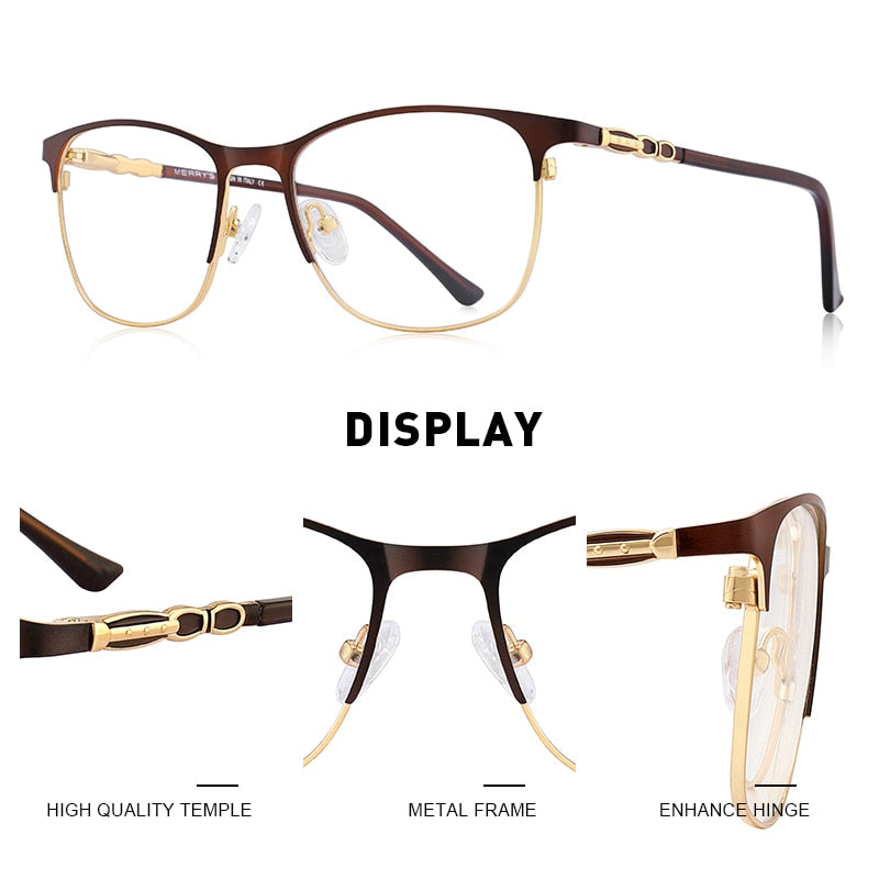 MERRYS, diseño Retro, ojo de gato, montura de gafas para mujer, gafas de moda para mujer, gafas graduadas para miopía, gafas ópticas S2113