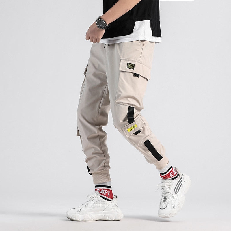 Schwarze Cargohose Herren Hip Hop Streetwear Jogger Pluderhose Herren Casual Harajuku Jogginghose Marke 2021 Sommer Neue Herrenhose