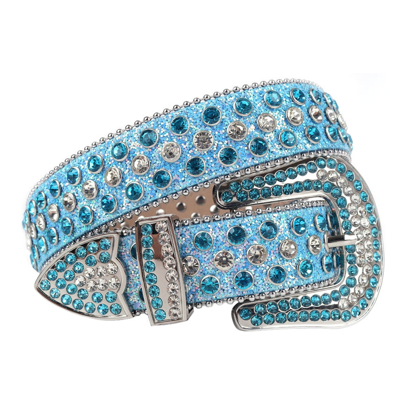 Bling Bling Western Rhinestones Belt Luxury Strap Crystal Belt Cowgirl Cowboy Studded Belt For Women Men Cinturones Para Mujer