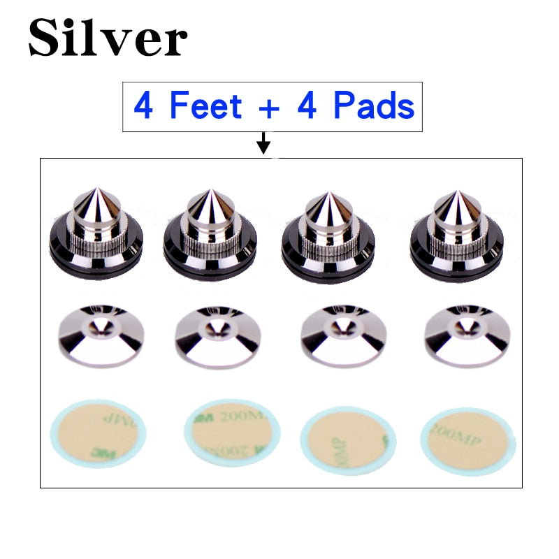 HIFIDIY LIVE 4 Sets or 4 PCS speakers Stand Feet Foot Pad Pure copper silver loudspeaker box Spikes Cone Floor Foot Nail M28*26